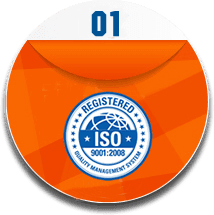 This is ISO 9001 logo, it is the sign of registered quality management system.